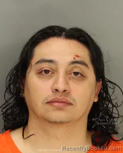 Mugshot of Derick Alexander Rivas booked in Ada County, Idaho on October 23, 2026