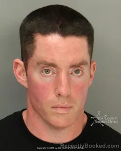 Mugshot of John Lydon curtis Byrne booked in Ada County, Idaho on March 29, 2026