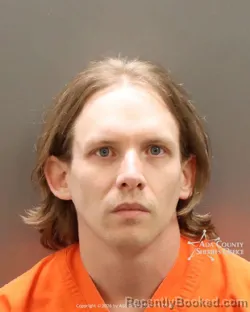 Mugshot of Joshua Wayne Leach booked in Ada County, Idaho on May 18, 2026