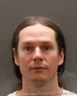 Mugshot of Kevin Gene Olsen booked in Ada County, Idaho on August 26, 2026
