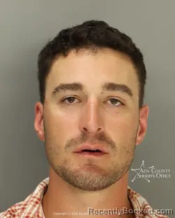 Mugshot of Joshua Joseph Childers booked in Ada County, Idaho on August 22, 2026