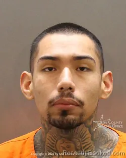 Mugshot of Elijah James Dehoyos booked in Ada County, Idaho on March 20, 2026