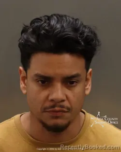 Mugshot of Miguel Arias alamilla booked in Ada County, Idaho on March 22, 2026