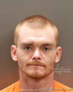 Mugshot of Kyle Corbin Rasco booked in Ada County, Idaho on August 26, 2026