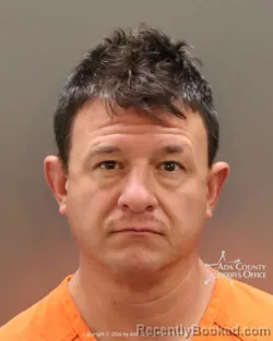 Mugshot of Erique Theadore Ramos booked in Ada County, Idaho on October 21, 2026
