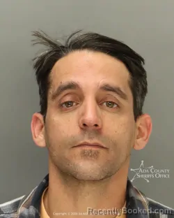 Mugshot of Shon Kyle Harvey booked in Ada County, Idaho on March 12, 2026