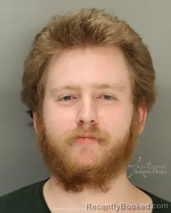 Mugshot of Nathaniel Ryan Smith booked in Ada County, Idaho on August 21, 2026