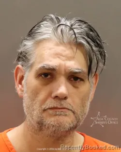 Mugshot of Brendon Joseph Hicks booked in Ada County, Idaho on April 5, 2026