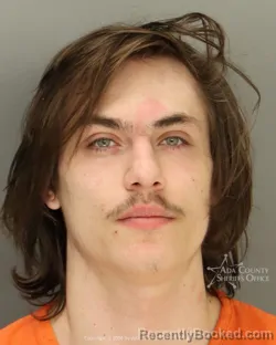 Mugshot of Dillon Andrew Barry booked in Ada County, Idaho on October 23, 2026