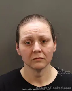 Mugshot of Krystal Ann Rocco booked in Ada County, Idaho on March 8, 2026