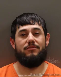 Mugshot of Jonathan Andres Hinojosa booked in Ada County, Idaho on March 10, 2026