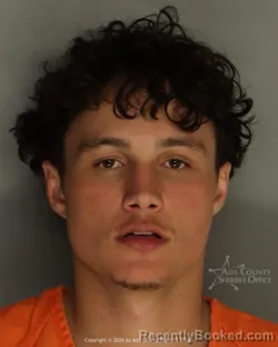 Mugshot of Caleb Ryan Parker booked in Ada County, Idaho on March 12, 2026