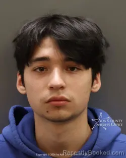 Mugshot of Levi Esaias Johnson booked in Ada County, Idaho on March 19, 2026