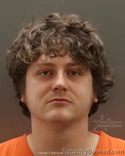 Mugshot of Joseph William Simplot booked in Ada County, Idaho on March 20, 2026