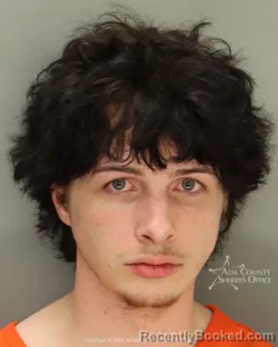 Mugshot of Logan Schmerer booked in Ada County, Idaho on March 21, 2026