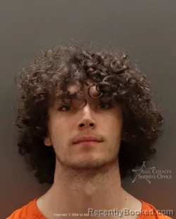 Mugshot of Ethan Hinkley Montgomery booked in Ada County, Idaho on March 21, 2026