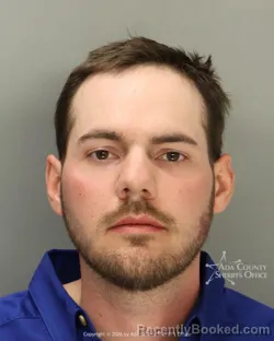 Mugshot of Dylan Robert Chambers booked in Ada County, Idaho on March 21, 2026