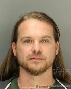 Mugshot of Curtis Ryan Bodenbender booked in Ada County, Idaho on March 22, 2026