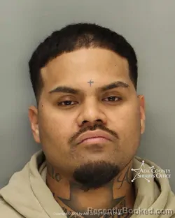 Mugshot of Nathan Whittimay Mailoto booked in Ada County, Idaho on March 22, 2026