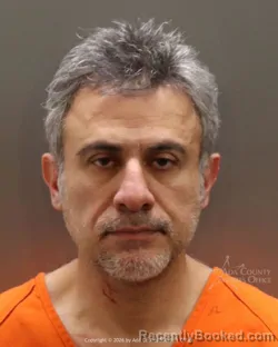 Mugshot of Afshin Mirhaj booked in Ada County, Idaho on March 26, 2026