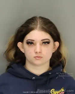 Mugshot of Mekenna Lee Jones booked in Ada County, Idaho on March 26, 2026