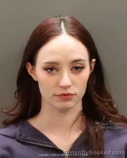 Mugshot of Ava Rose Young booked in Ada County, Idaho on March 27, 2026