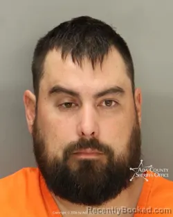 Mugshot of Joseph Corey Chavez booked in Ada County, Idaho on March 27, 2026