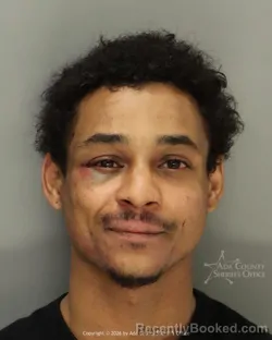 Mugshot of Jared Benjamin Rayl booked in Ada County, Idaho on March 28, 2026