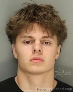 Mugshot of Zackery James Endres booked in Ada County, Idaho on March 28, 2026