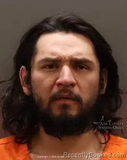 Mugshot of Israel Jose Garza booked in Ada County, Idaho on March 28, 2026