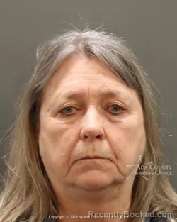 Mugshot of Debra Lynn Tidball booked in Ada County, Idaho on April 2, 2026