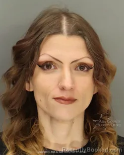 Mugshot of Samantha Hager booked in Ada County, Idaho on April 3, 2026