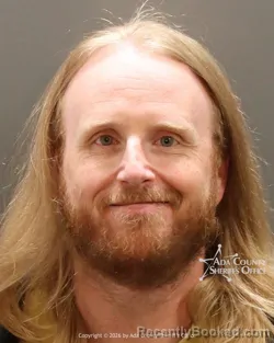 Mugshot of Joel Robert Hager booked in Ada County, Idaho on April 3, 2026