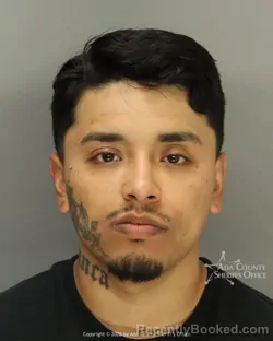 Mugshot of Fabian Axel Ortiz booked in Ada County, Idaho on April 5, 2026