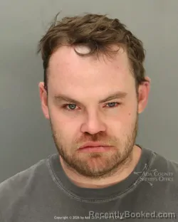 Mugshot of Kyle Callaghan booked in Ada County, Idaho on April 9, 2026