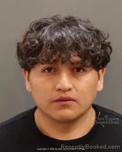 Mugshot of Franklin Damian taza booked in Ada County, Idaho on April 26, 2026