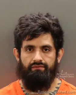 Mugshot of Ernesto Alvarez booked in Ada County, Idaho on April 29, 2026