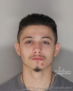 Mugshot of Anthony Isaiah Garcia booked in Ada County, Idaho on May 1, 2026