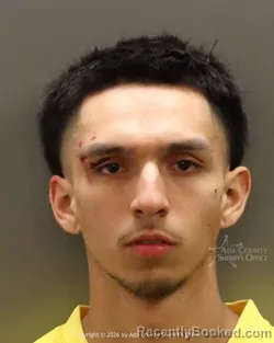 Mugshot of Isaiah Mateo Dominguez booked in Ada County, Idaho on May 3, 2026