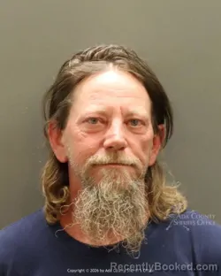 Mugshot of Jason Dale Mayhew booked in Ada County, Idaho on May 4, 2026