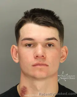 Mugshot of Evan Nicholas Rolandi booked in Ada County, Idaho on May 4, 2026