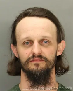 Mugshot of Trever Lee don Bandy booked in Ada County, Idaho on May 9, 2026