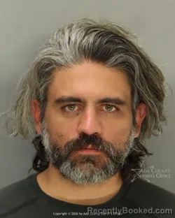 Mugshot of Boston Michael Mathieu booked in Ada County, Idaho on May 9, 2026