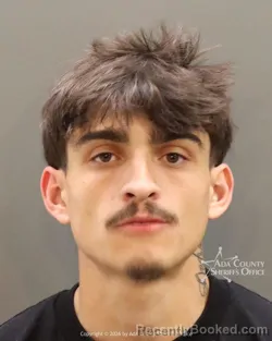 Mugshot of Malachi Marino james Pedroza booked in Ada County, Idaho on May 9, 2026