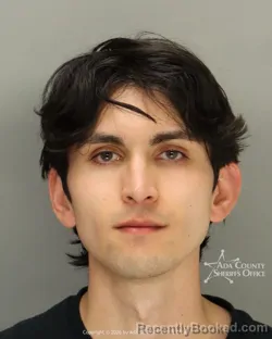 Mugshot of Zachary Alexander Baker booked in Ada County, Idaho on May 10, 2026
