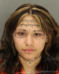 Mugshot of Sophie Kylene Rains booked in Ada County, Idaho on May 17, 2026