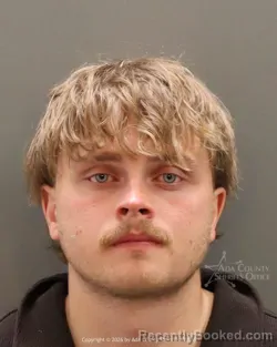 Mugshot of Nathaniel Lige Crego booked in Ada County, Idaho on May 24, 2026