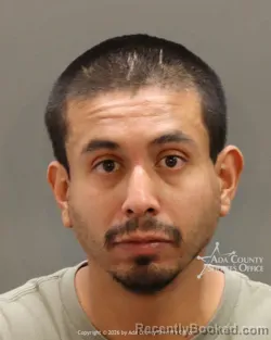 Mugshot of Jorge Luis madrigal Vega booked in Ada County, Idaho on August 4, 2026