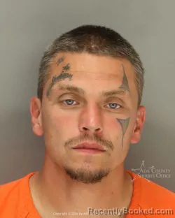Mugshot of Brandon Mark Fisher booked in Ada County, Idaho on August 4, 2026