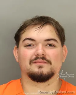 Mugshot of Tyler Gene Foster booked in Ada County, Idaho on June 21, 2026